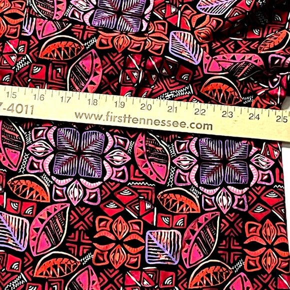 Catherines 2X Button Up Top Roll Tab Sleevve Boho Artsy Office Mature - Picture 9 of 11